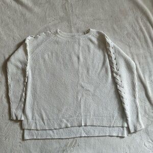 Cozy White Cable Knit Sweater